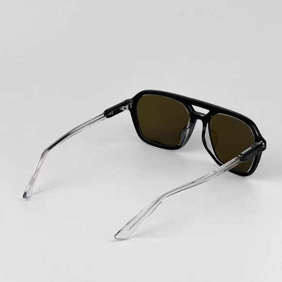 Gucci GG1823SA 003 Sunglasses – Black Pilot Frame with Brown  display picture 1